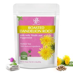 Organic Roasted Dandelion Root Tea with Milk Thistle and Peppermint – Herbal …