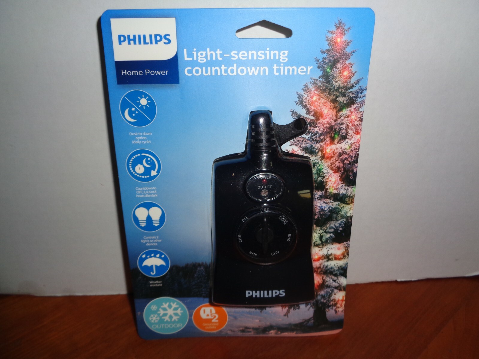 PHILIPS MECHANICAL OUTDOOR PHOTOCELL OUTLET TIMER DUSK to DAWN or 2 to 8 HOURS gallery