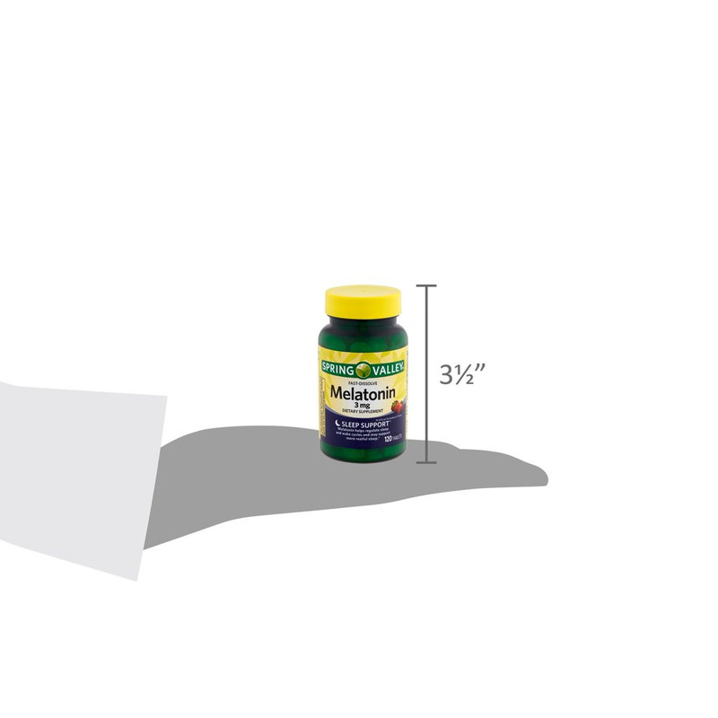 Spring Valley Fast-Dissolve Melatonin Dietary Supplement, 3 Mg, 120 Count gallery