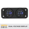 DUAL ROUND ACCESSORY Flush Mount Panel 12v 24v LED Cig USB Volt Power Socket gallery