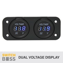 DUAL ROUND ACCESSORY Flush Mount Panel 12v 24v LED Cig USB Volt Power Socket