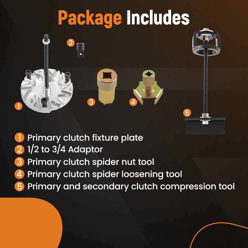 Complete Primary Clutch Secondary Service Tools Kit for Polaris P95 P85 RZR 1000 gallery