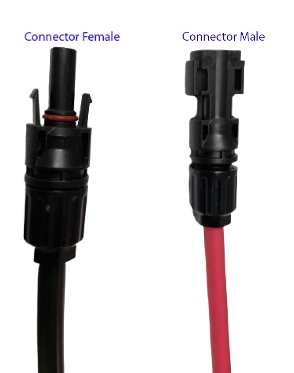 8 AWG with tinned copper wires Paired cables black + Red with connectors PT gallery