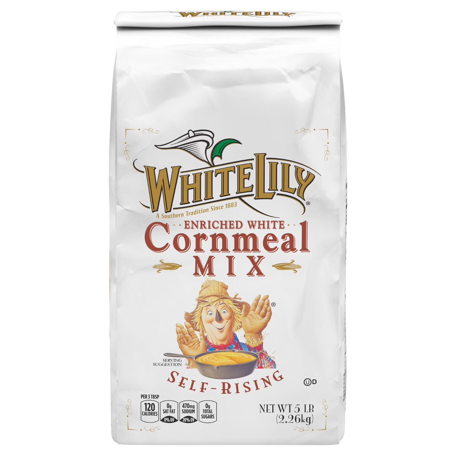 White Lily Self-Rising Enriched White Cornmeal Mix, 5 lb Bag gallery