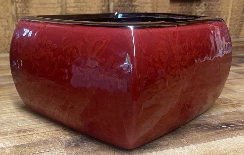 Maroon Silver & Black Potter With Vine Design gallery