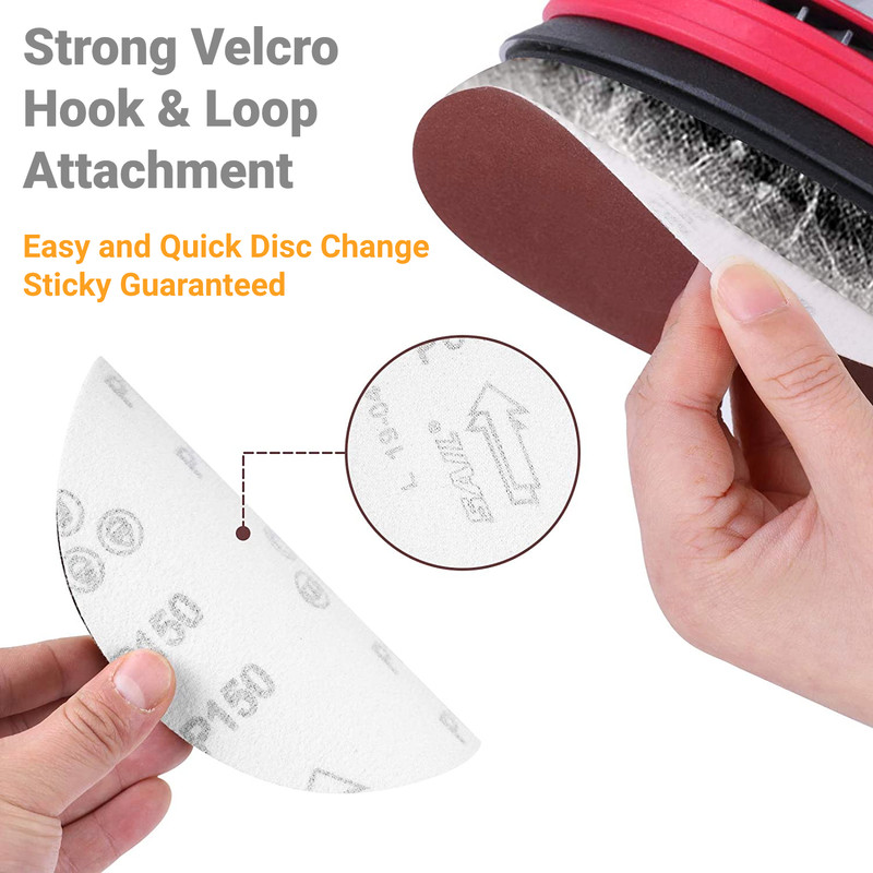 100PCS 6 inch Hook Loop Sanding Discs 40-2000 Grit Orbital DA Sander Paper Pads gallery