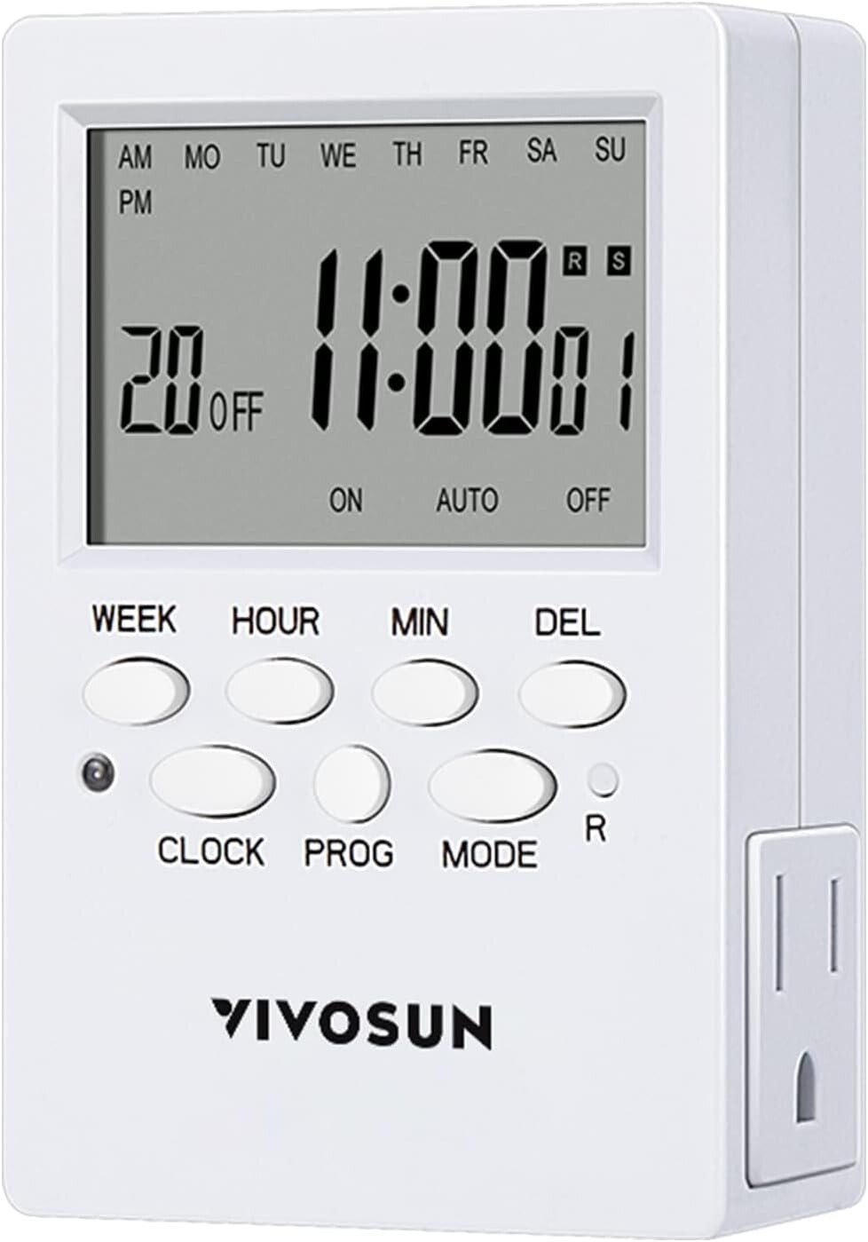 7 Day Timer Digital Programmable Electric Timer Indoor with Dual Outlet Switch gallery