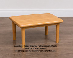 Small Wood Serving Table Solid Wood Pine Easy Assembly Minimalist Design Sturdy