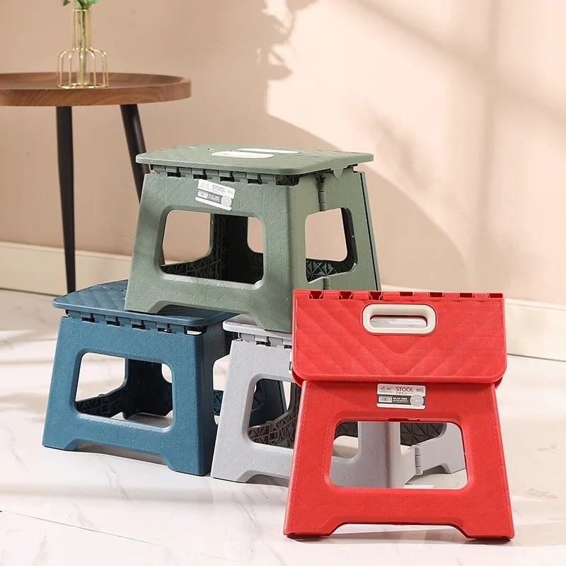Folding Step Stool Portable Non Slip Plastic Footstool Kitchen Bathroom Camping gallery