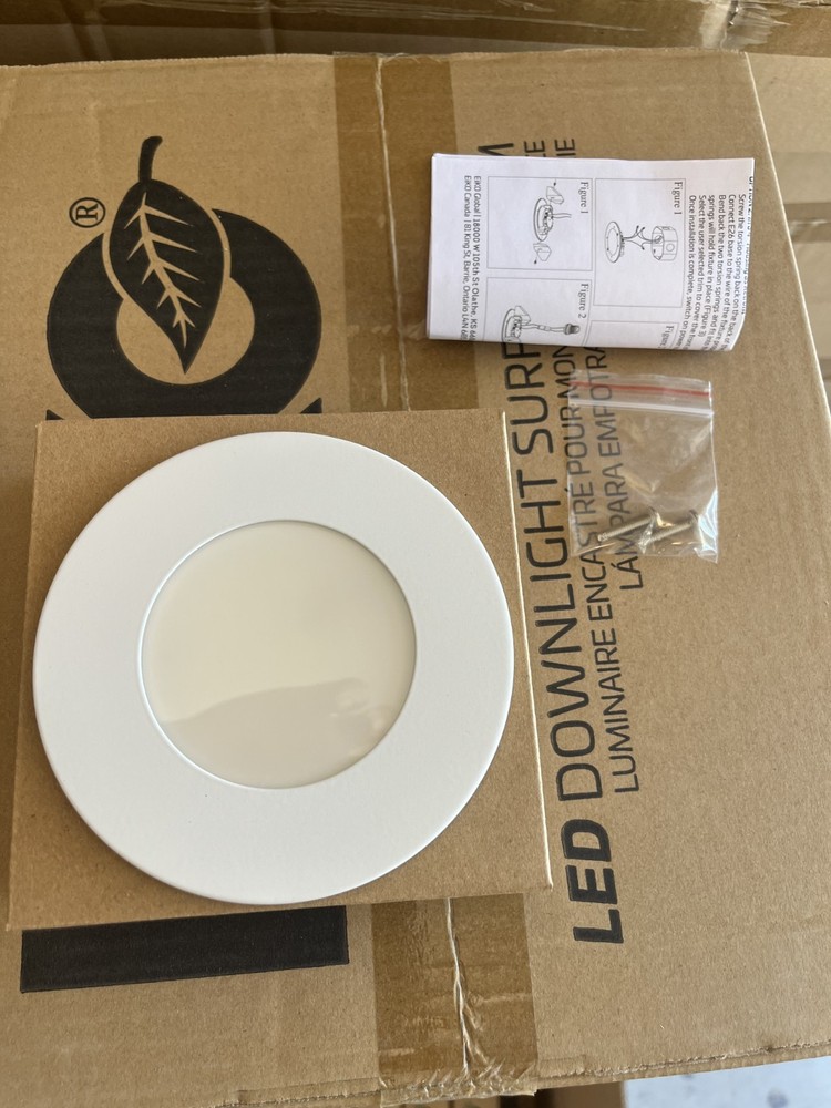 LED Downlight Surface Slim Fixture: Box of 24 Model 4in. for ceilings