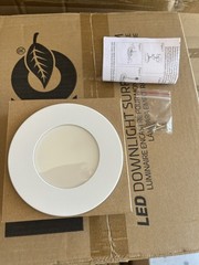 LED Downlight Surface Slim Fixture: Box of 24 Model 4in. for ceilings