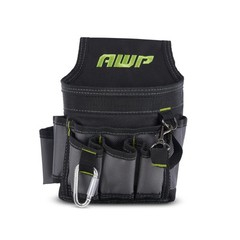 AWP Ballistic Nylon Mini Tool Pouch Multi-Pocket 9 Pockets, Black and Gray