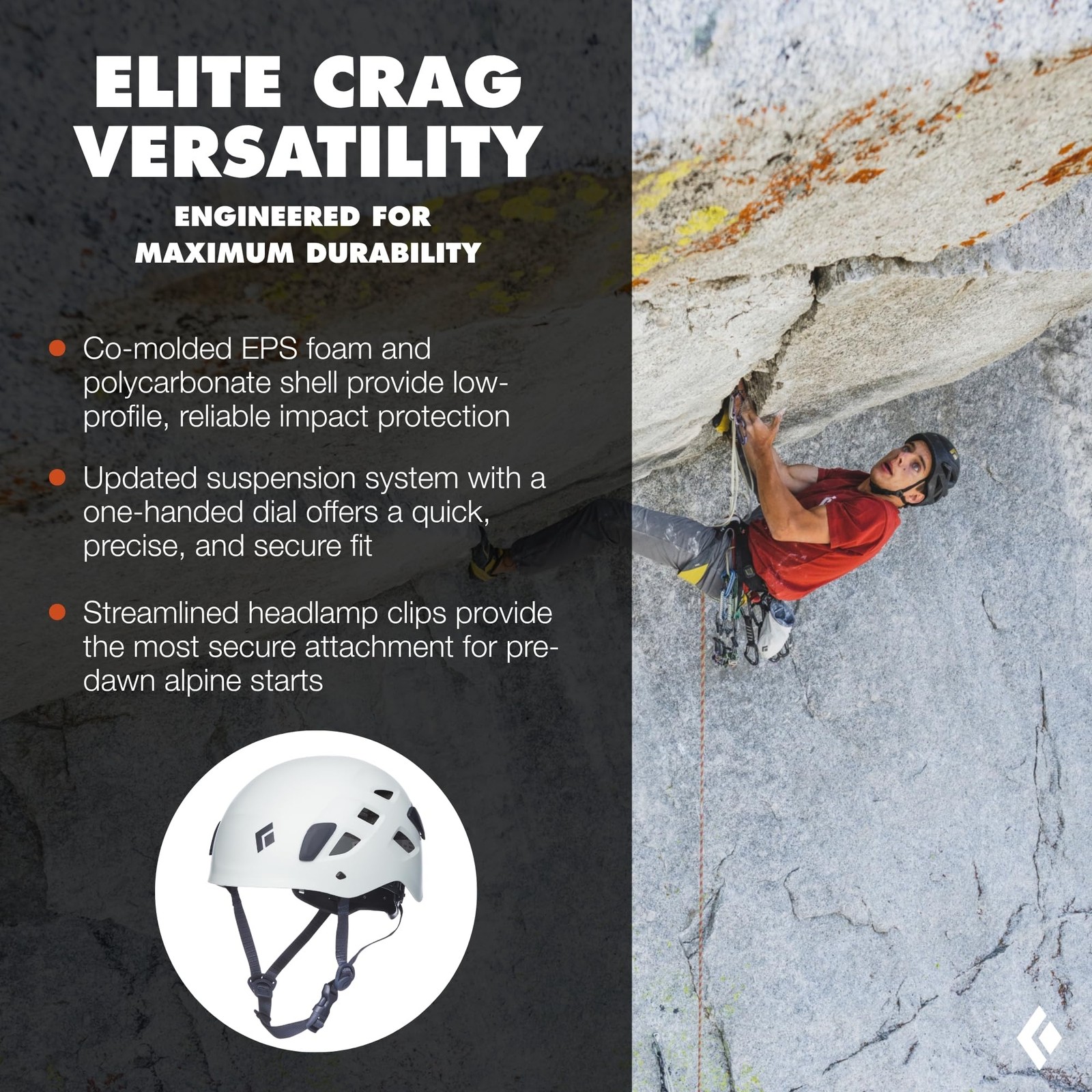 BLACK DIAMOND Half Dome Rock Climbing Safety Medium/Large (23-25in), Rain gallery