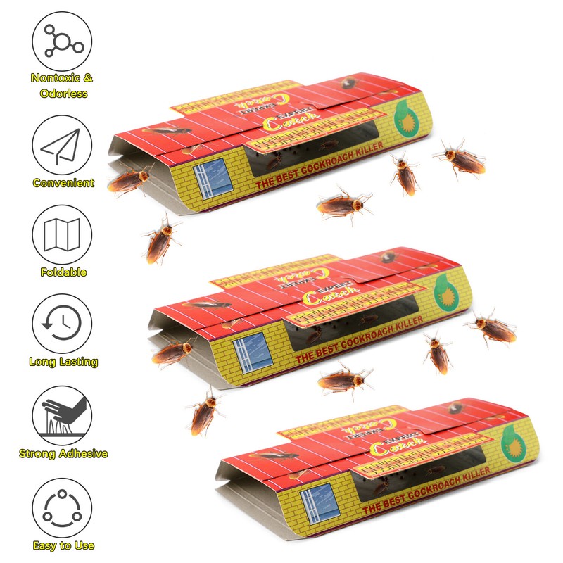5-60pcs Roach Glue Trap Cockroach Killer Bait Catcher Spider Insect Home USA gallery