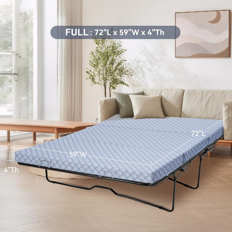 Foldable Sofa Bed Replacement Mattress Memory Foam 4" Pull Out Sofa Bed Mattress gallery