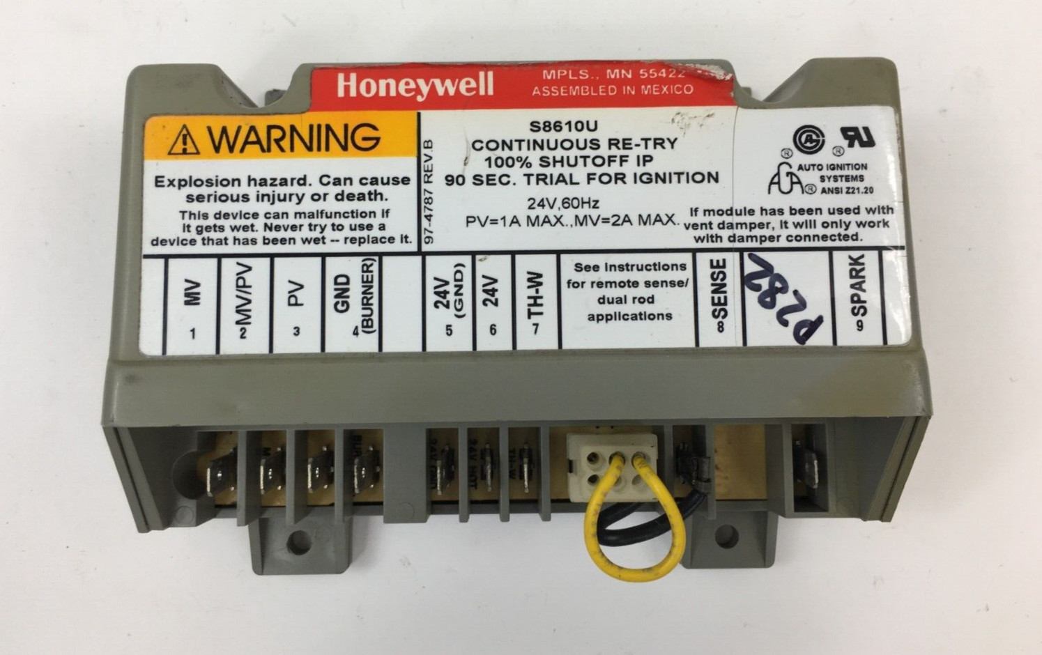 Honeywell S8610U1003 Ignition Control Module S8610U used #P282 gallery