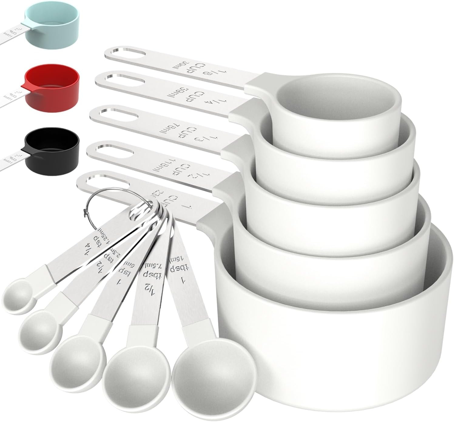 TILUCK Measuring Cups & Spoons Set, Stackable Cups and Spoons, Nesting Measure C gallery