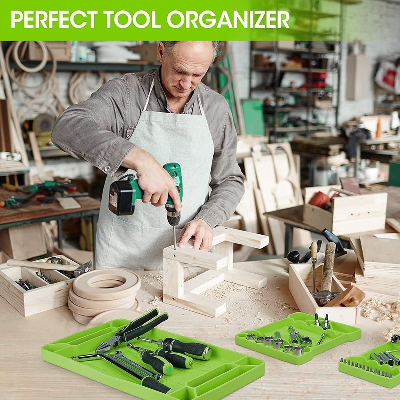 DURATECH 3-pack Flexible Tool Tray Silicone Tool Holder for Mechanics Storage gallery
