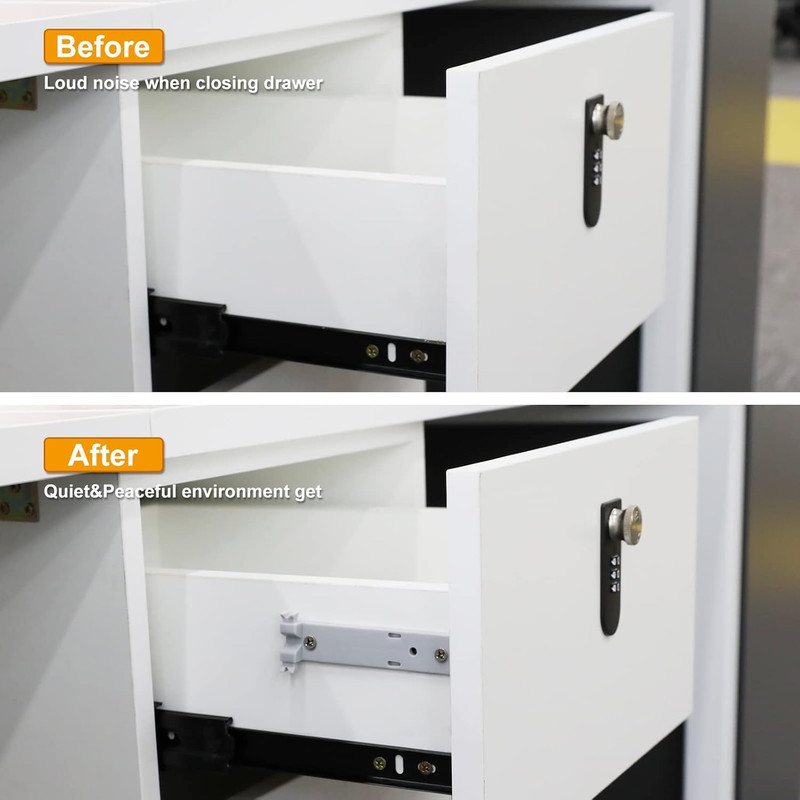 5 Pair Soft Close Drawer Adapters - Retrofit Soft Close Device for Wood Drawers gallery