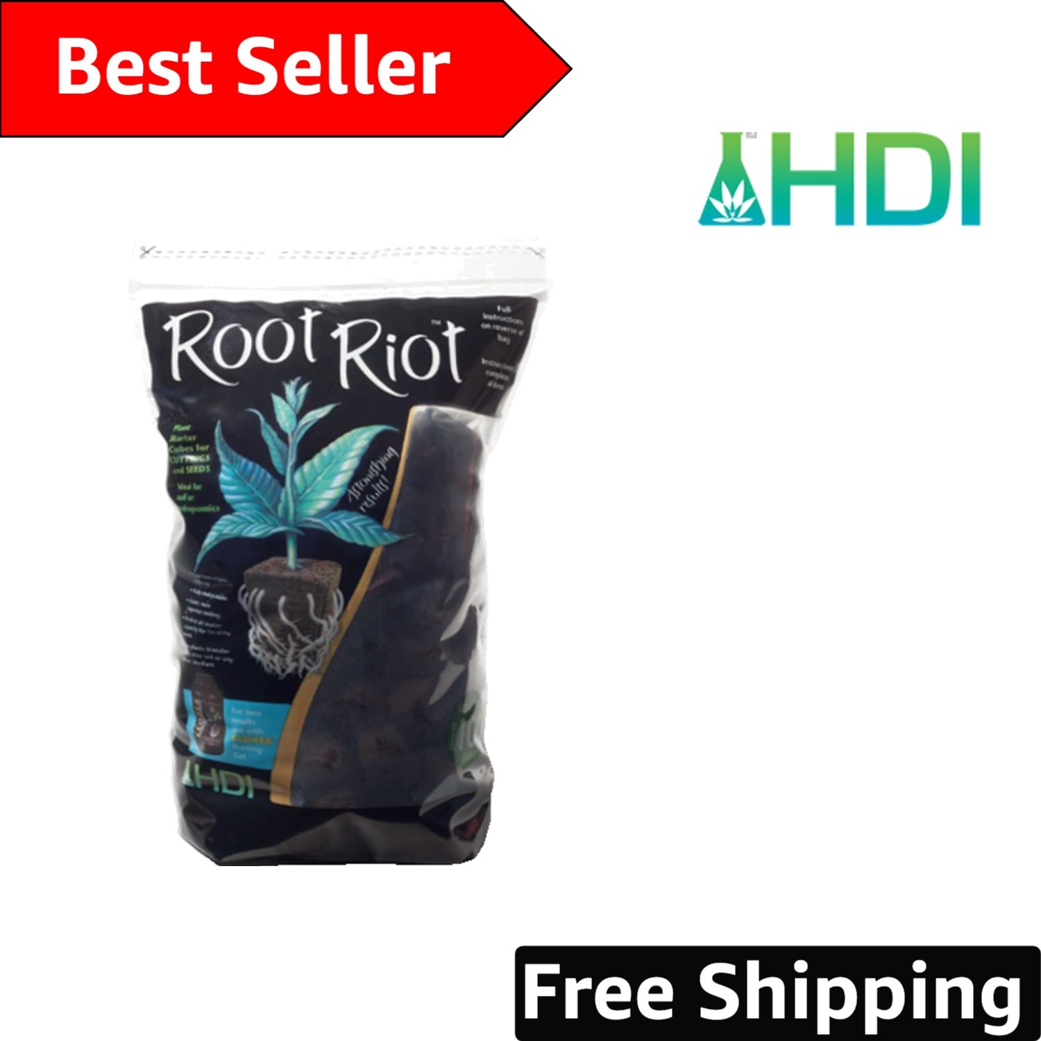 100 Count Root Riot Plant Starter Cubes for Optimal Root Development and Growth gallery