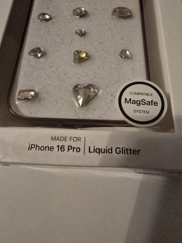 Karl Lagerfeld iPhone 16 Pro Liquid Glitter Phone Case White. gallery