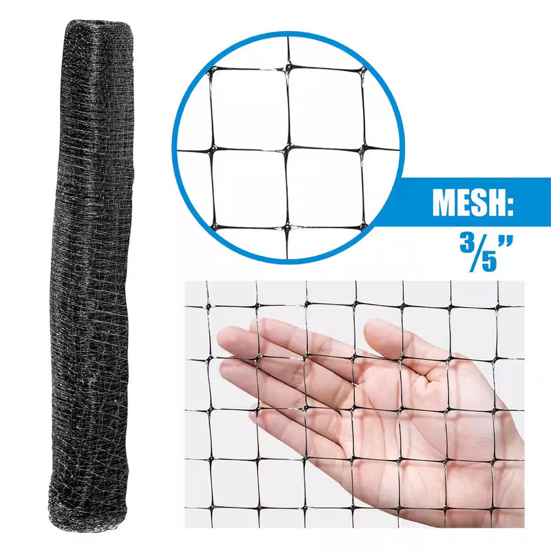 7.5 Ft. X 65 Ft. Black Polywire Garden and Plant Protective Netting with 3/5 In. gallery