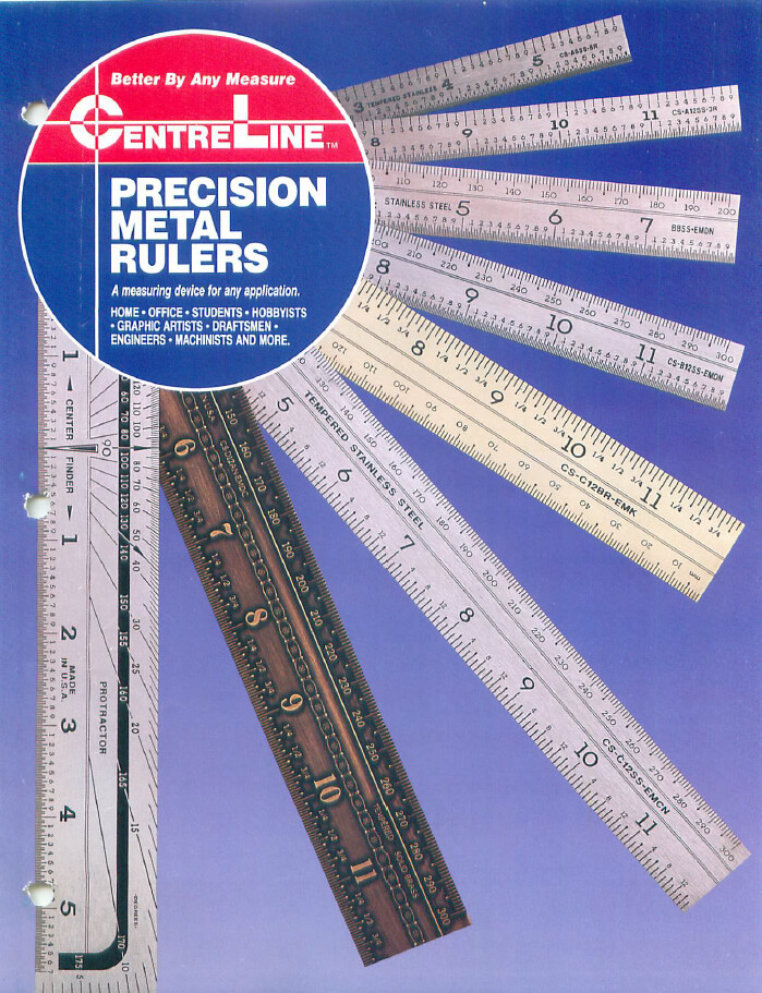 12 Inch 3R Flexible Machinist Rule Stainless 1/10, 1/50, 1/32, 1/64 Made in USA gallery