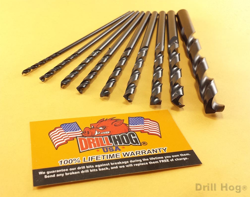 Aircraft Extension Drill Bit Set 6" Long MOLY-M7 Lifetime Warranty Drill Hog gallery