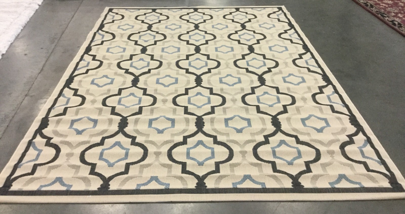 IVORY / BLACK 6'-7" X 9'-6" Damaged Rug Reduced Price 1172658313 CY7938-256A18-6 gallery