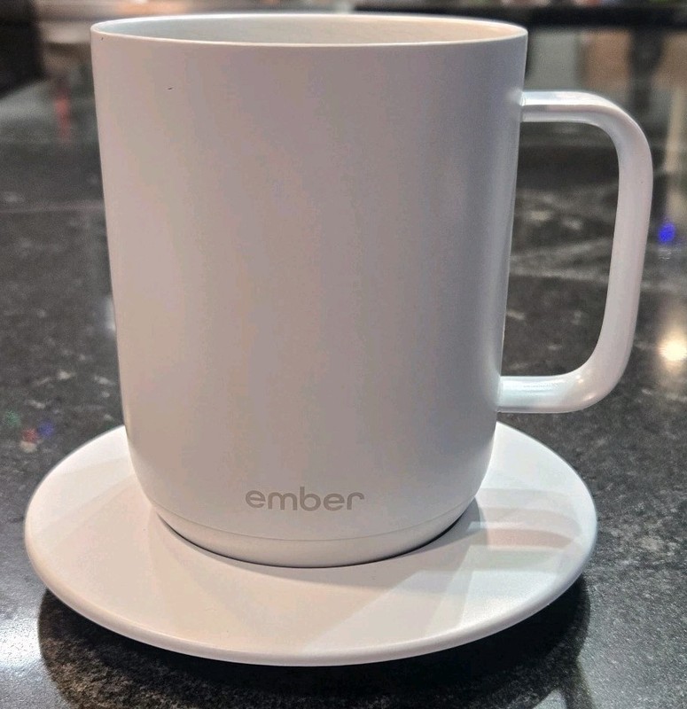 Ember Temperature Control Smart Mug White 10oz CM17 & charging Base gallery