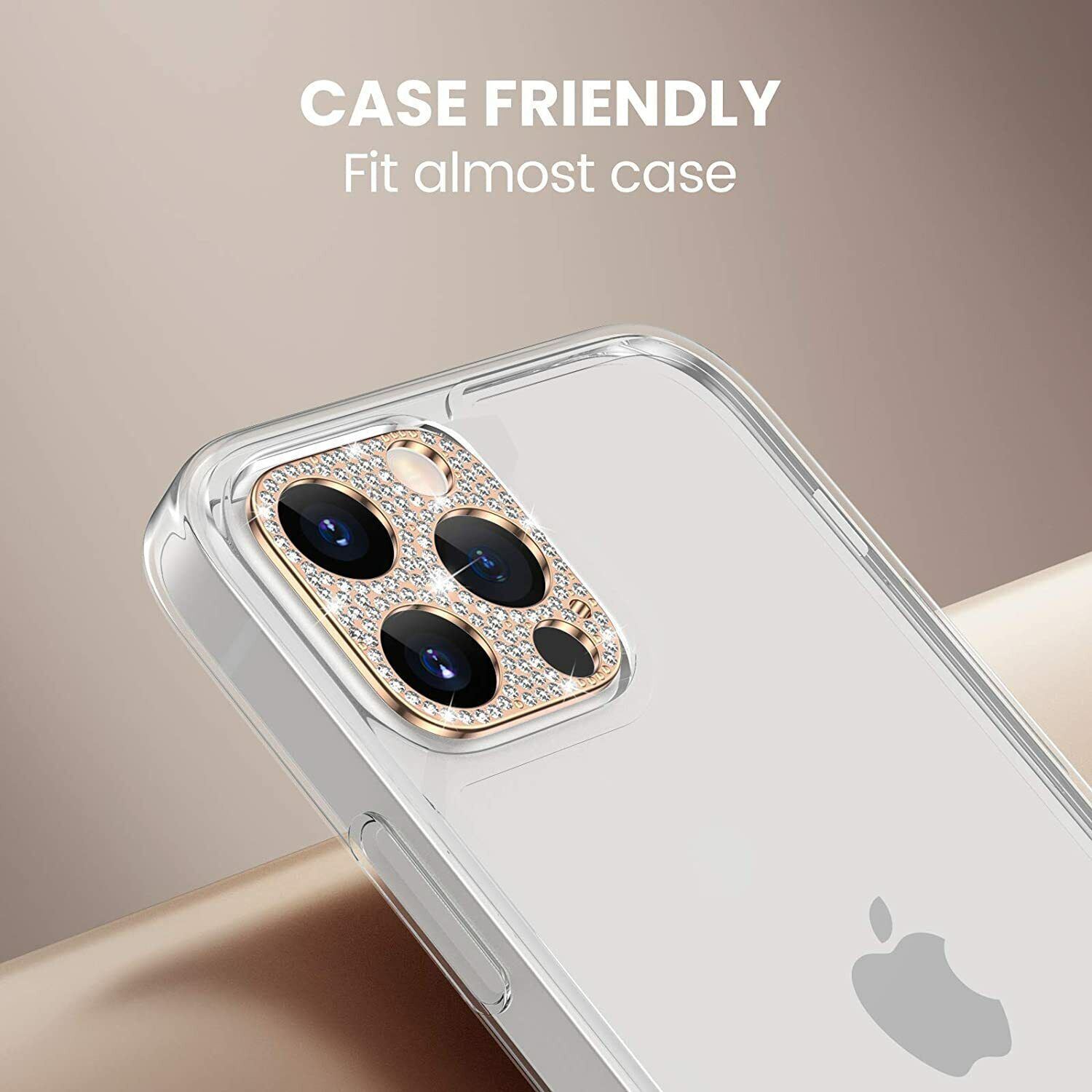 2 PK Camera Screen Protector Bling Glitter Diamond For iPhone 13 12 11 Pro MAX gallery