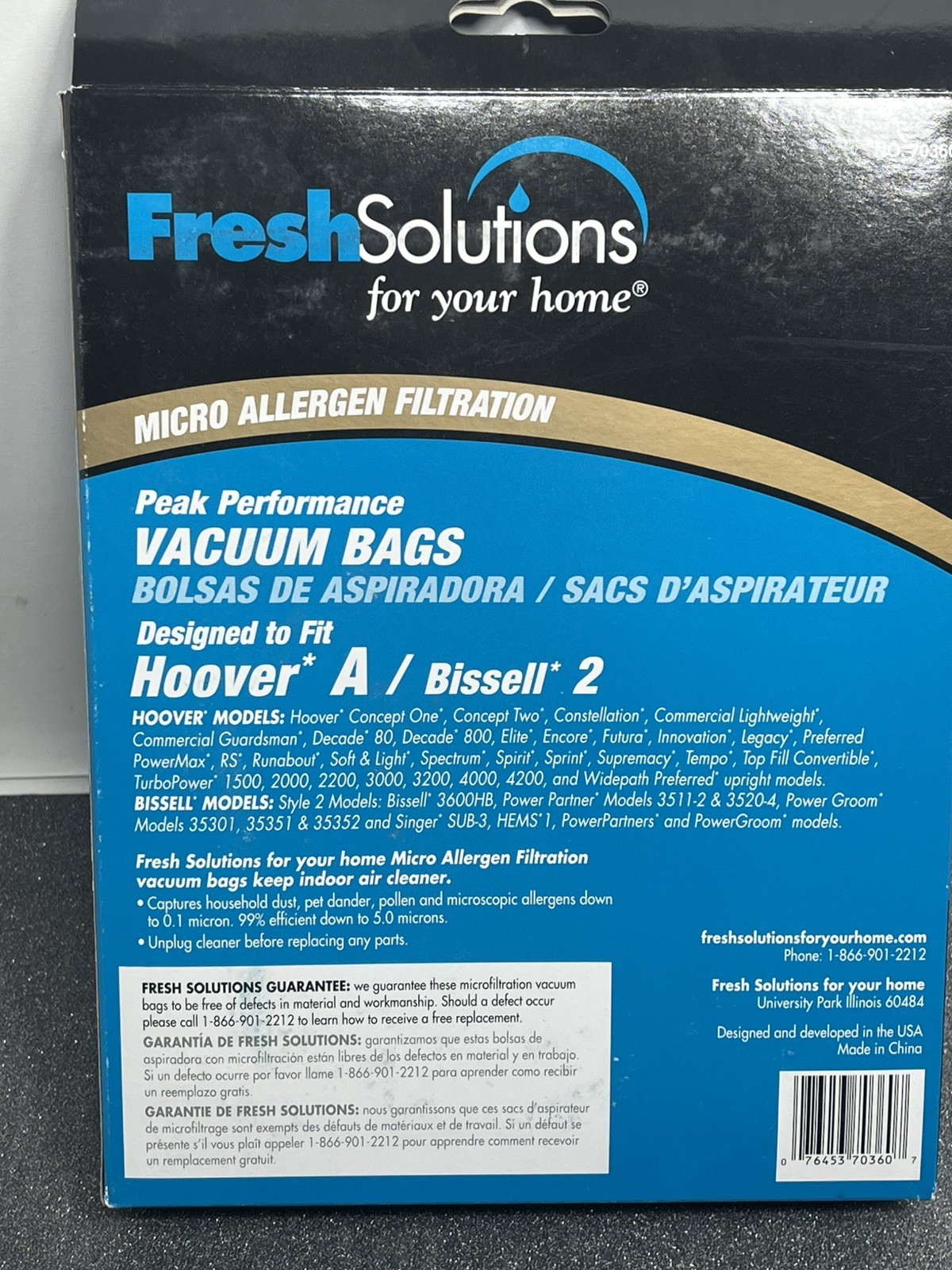 Vacuum Bags Fresh Solutions HOOVER Style A or BISSELL Style 2 Vacuum Bags 3-Pk gallery