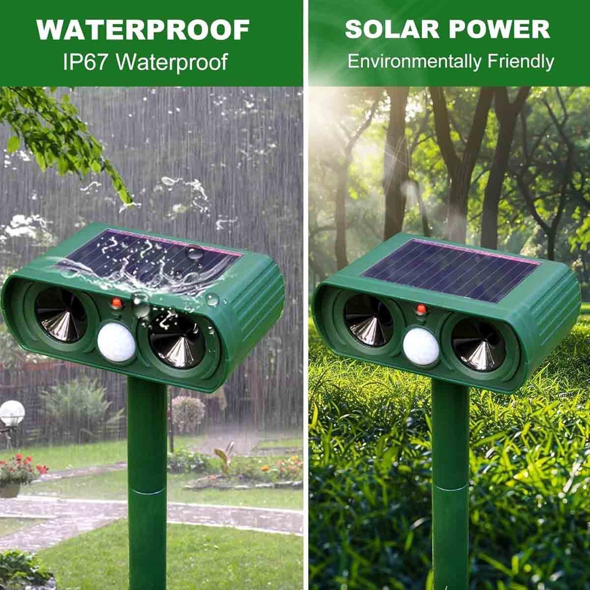 Solar Sound Waves to Deter Animals, Featuring Motion Detectors, Protect Gardens gallery