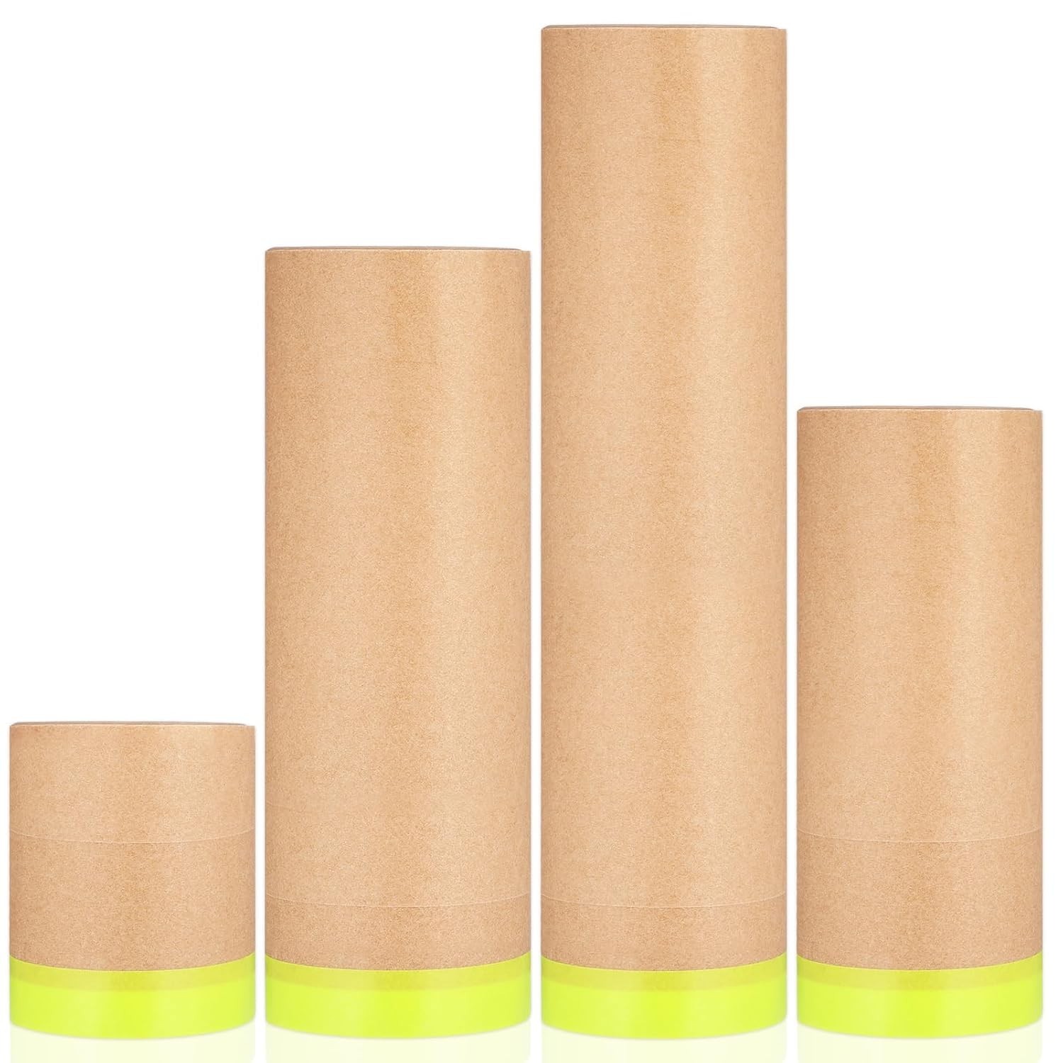 Masking Paper Automotive Paint Paper Roll with Tape Assorted Sizes 4 Rolls gallery