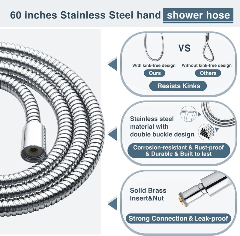 High Pressure 9 Spray Settings Handheld Shower Head Set PSS9900-01 gallery