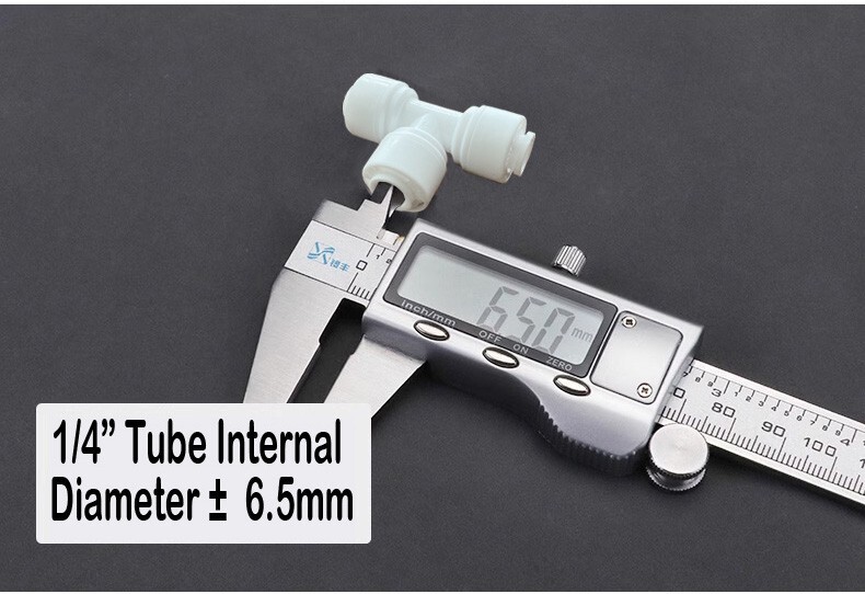 8 Pcs Quick Connect Tee Union Fitting 1/4" Push In Connector Water Filter RO BSP gallery
