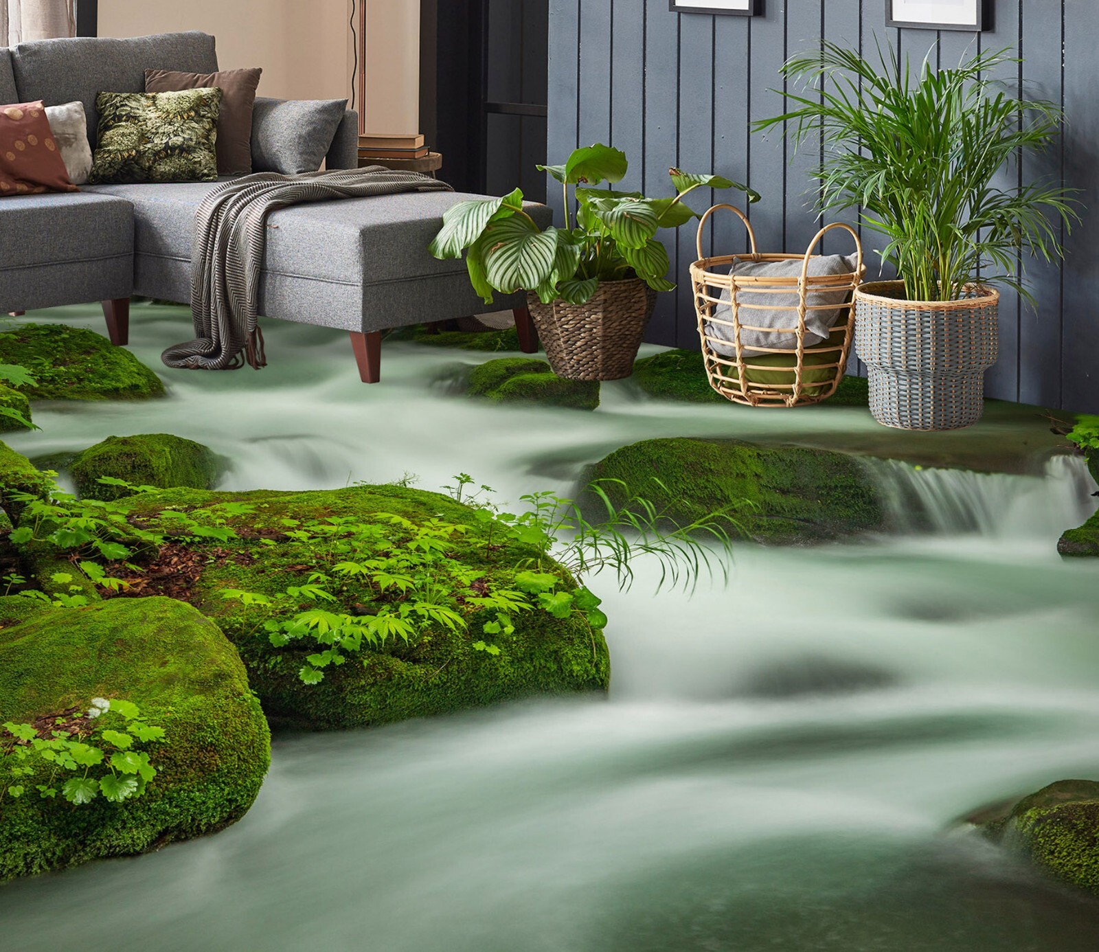 3D Moss Stone SKE3465 Floor WallPaper Print Decal Epoxy Floor Deco Kay gallery