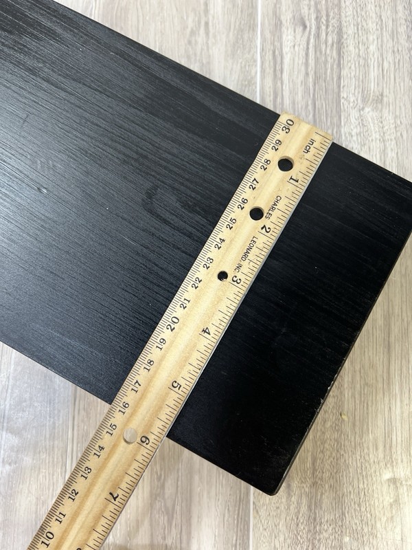 Black Footed Retangle Wood Display Plant Stand Sushi 9” X 6” X 1.5” Minimalist gallery