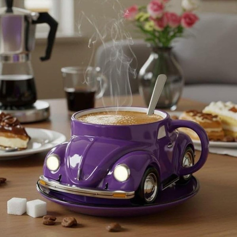 Beetle Shaped Coffee Mug Beetle Shaped Cup Unique Car Shaped Cup Large Capacity gallery