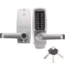 Mechanical Door Lock, Push Button Lever, Keyless Entry, Commercial & Residential