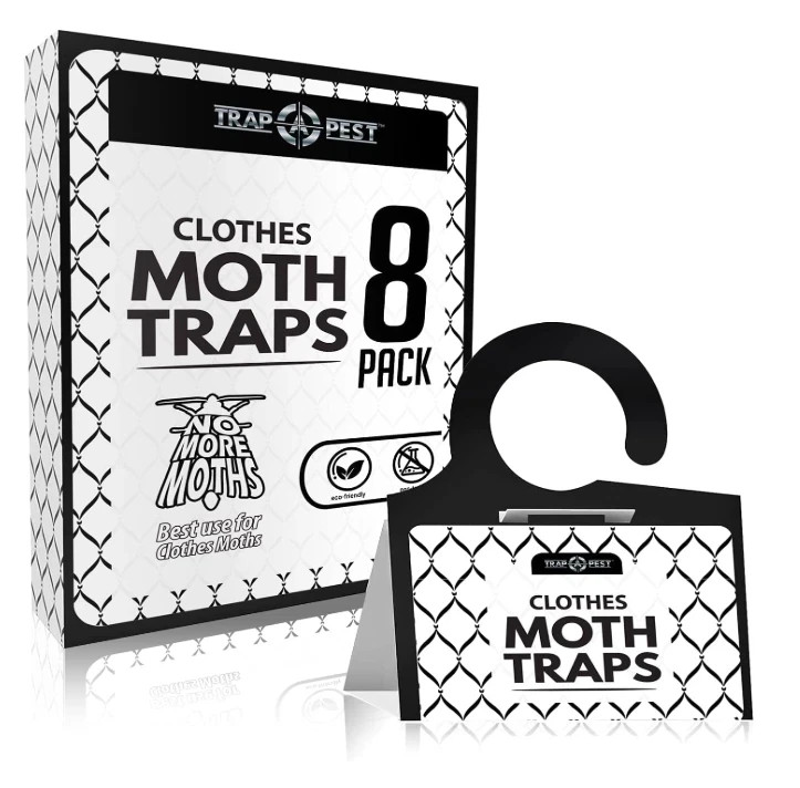 Clothing Moth Traps - 8 Pack - Non Toxic Moth Traps for Clothes with Pheromone A gallery