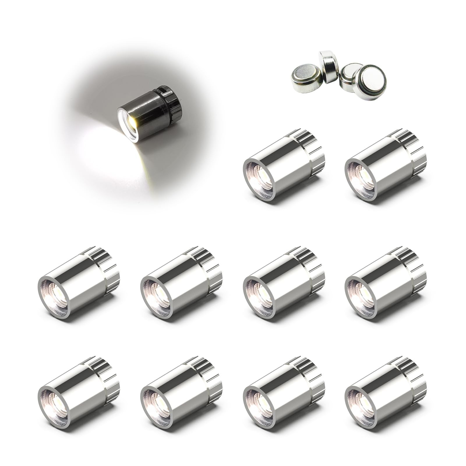 Mini LED Lights, 10 PCS Small Spotlight Battery Operated Tiny SMD Lamp, Miniatur gallery