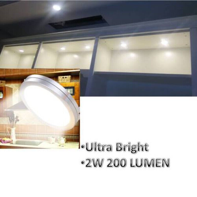4Pack Under Cabinet Lighting Kit LED Kitchen Counter Closet Puck Light Lamp gallery