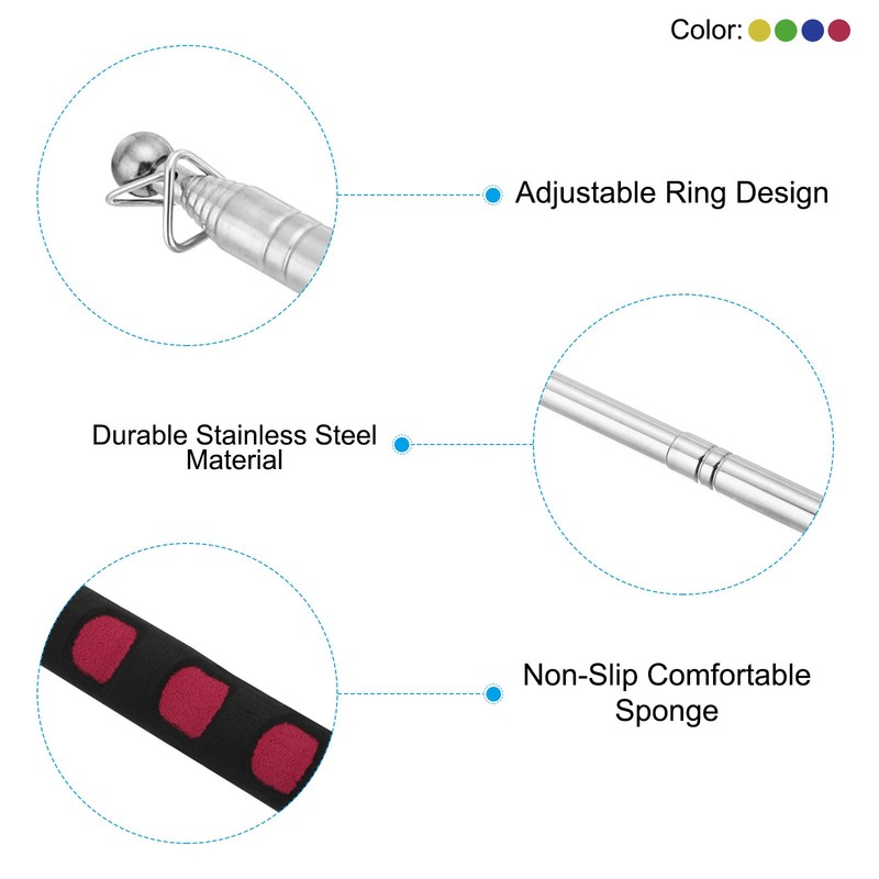 1.6M/5.2ft Telescopic Handheld Flagpole,4Set Pointer Stick Sponge Handle 4color gallery