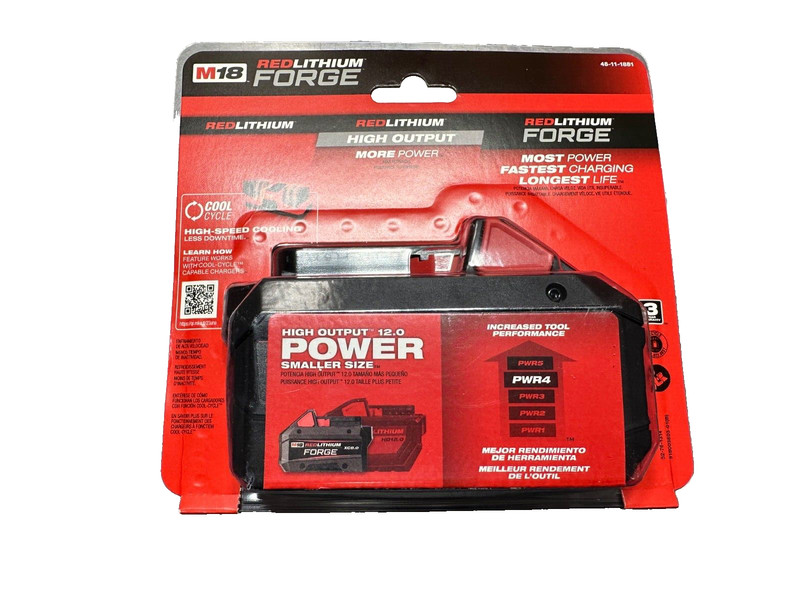 Milwaukee FORGE HD 8.0 BATTERY M18 RED LITHIUM 1PK *NEW TECHNOLOGY* SEALED* gallery