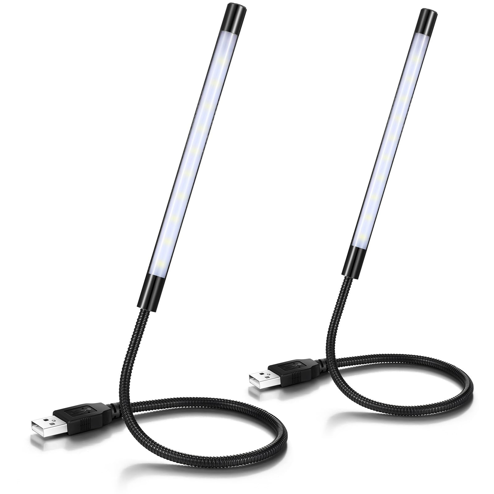 2 Pieces USB LED Light for Laptop Keyboard Gooseneck Light Computer Lamp Flex... gallery