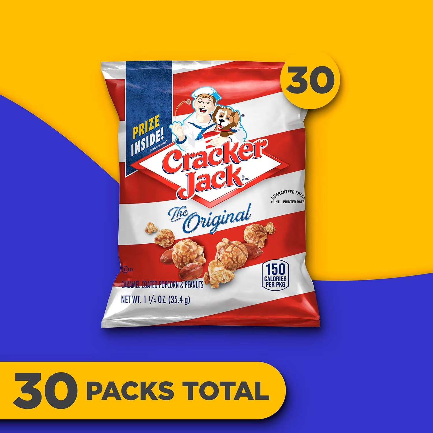 Cracker Jack Original Caramel Coated Popcorn and Peanuts (1.25 oz., 30 pk.) gallery