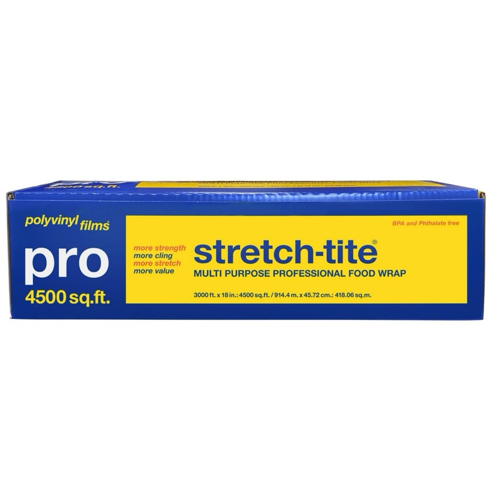 Stretch-Tite Pro Multi-Purpose Professional Plastic Food Wrap, 18 in x 3,000 ft