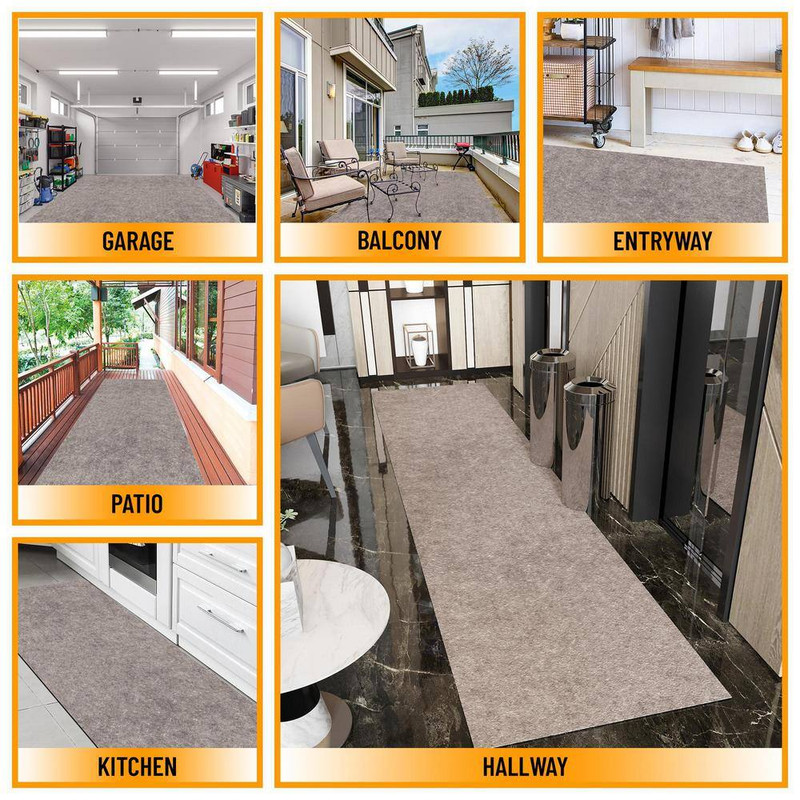 Premium Absorbent Non-Slip Rug Pad, Spill Protection and Floor Safety 3 Ft. X 26 gallery