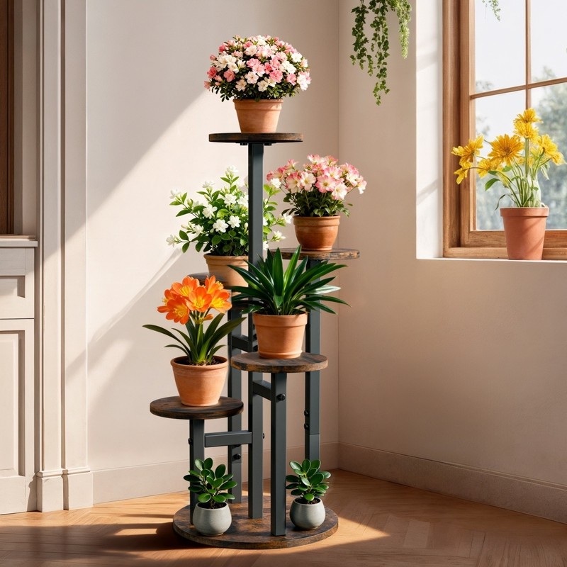 5 Tier Indoor Plant Stand for Multiple Plant Corner Tall Flower Pot Holders Rack gallery